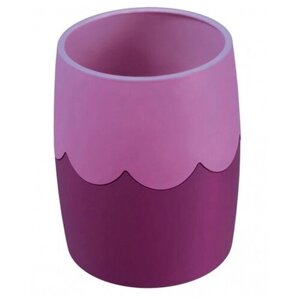 Подставка-стакан Стамм, пластик, круглый, двухцветный фиолетовый-сиреневый