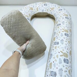 Подушка для беременных для сна U, плюш + хлопок