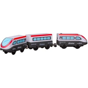 Поезд Junfa электромеханический два локомотива, один вагон 39х5х8,3 см (WB-00862)