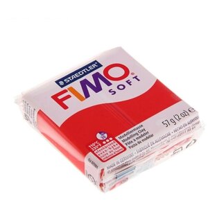 Полимерная глина FIMO Soft запекаемая индийский красный (8020-24), 57 г красный 57 г