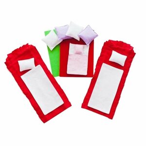 Постельные принадлежности PAREMO для бежевых домиков серии Вдохновение PDA315-01 красный/белый