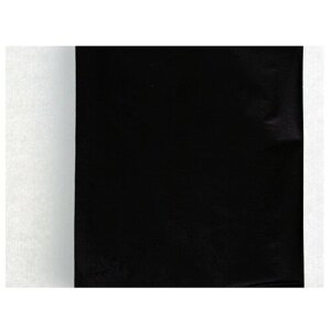 Поталь в книжке 8 х 8,5 см, 100 листов, фольгированная чёрная