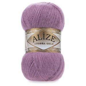 Пряжа Alize Angora Gold (Ангора Голд) - 2 мотка 28 ярко-сухая роза 20% шерсть, 80% акрил 550м/100г