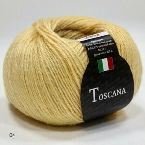 Пряжа Seam Toscana Сеам Тоскана 04, 65% альпака суперфайн 35% вискозный шёлк, 50 г, 200 м, 1 моток.