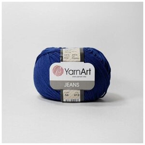Пряжа YarnArt Jeans (Джинс) - 5 мотков Цвет: 54 темно-синий 55% хлопок, 45% полиакрил 50г 160м