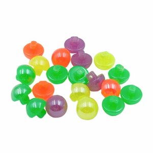 Пуговицы пластиковые 'Цветное ассорти'диаметр 10 мм, 4 цвета, набор 20 шт