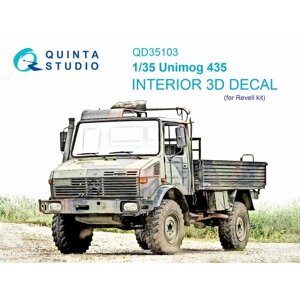 QD35103 3D Декаль интерьера кабины Unimog 435 (Revell)
