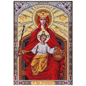 Радуга бисера Набор для вышивания бисером Богородица Державная 19 x 27 см (В-199) разноцветный