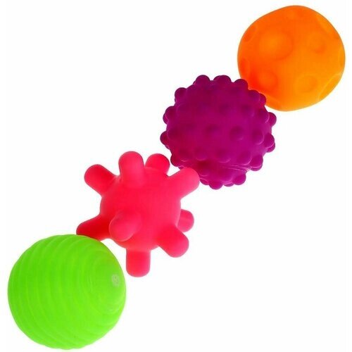 Развивающие мячики для купания малышарики 4 шт. Умка MAL-79178