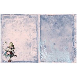 Рисовая бумага для декупажа "Craft Premier", A3, 25г/м, "Алиса в стране чудес №6, винтажный блокнот"
