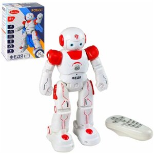 Робот Федя интерактивная игрушка Smart Baby радиоуправляемый, многофункциональный, красный