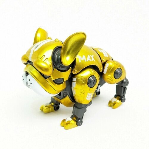 Робот , пес, интерактивная игрушка из металла и пластика звуковые и световые эффекты