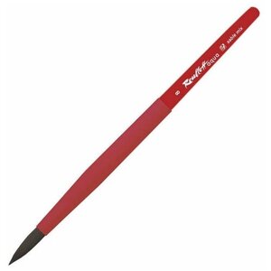Roubloff Кисть "Aqua Red round", соболь-микс круглая, обойма soft-touch, ручка короткая красная №8