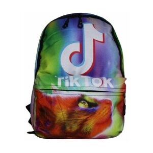 Рюкзак школьный Тик Ток с кошкой (40х30х12 см) / Рюкзак для школы, для спорта и путешествий