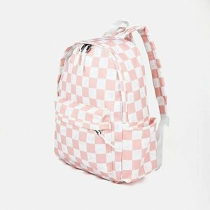 Рюкзак Жесты, 30x13,5x41 см, 1 отд на молнии, 4 н/кармана, белый/розовый
