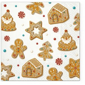 Салфетка трехслойная для декупажа "Рождественские праздники"TL231400 PAW Decor Collection 33 x 33 см 4 шт