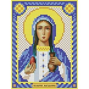 Схема для вышивания бисером (без бисера), именная икона "Святая Мария" 12х16 см