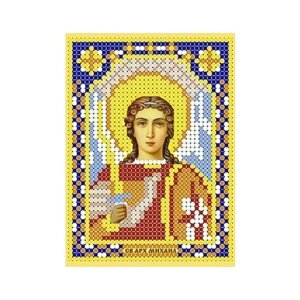 Схема для вышивания бисером (без бисера), именная икона "Святой Архангел Михаил" 8 х 11см