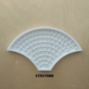 Силиконовая форма для миниатюрной брусчатки, фактуры "Веер" строймини масштаб 1:12
