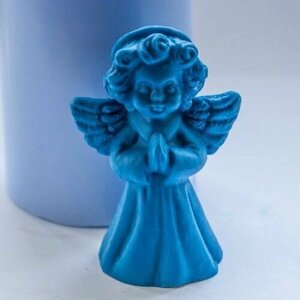 Силиконовая форма для мыла Рождественский ангел 3D, для свечей, гипса 1шт 6,5*4*2,5 см