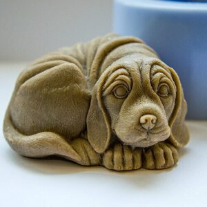 Силиконовая форма для мыла Собака 3D, для свечей, гипса 1шт ~ 7.5*6.5*4 см