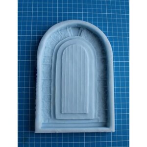 Силиконовая форма (молд) для изготовления миниатюры, декора, мыла "Дверь с аркой" строймини