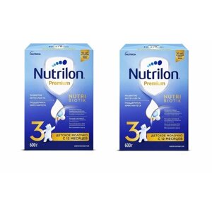 Смесь молочная Nutrilon Premium Junior 3 с 12 месяцев 600 г 2 шт