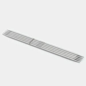 Спицы чулочные Knit Pro Mindful 5 мм, 20 см, нержавеющая сталь, серебристый, 5 шт (KNPR. 36030)