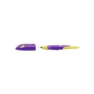 Stabilo Перьевая ручка "EasyBirdy", корпус желтый/фиолетовый, синий картридж, для правшей sela