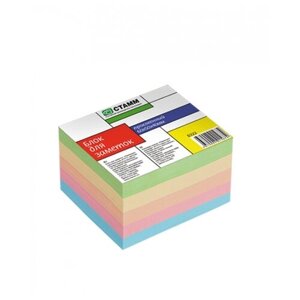 СТАММ Блок для заметок 6х5х4 см (БЗ22) цветной 80 г/м² 60 листов