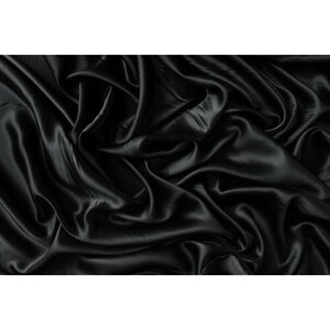 Ткань шелковый атлас черного цвета