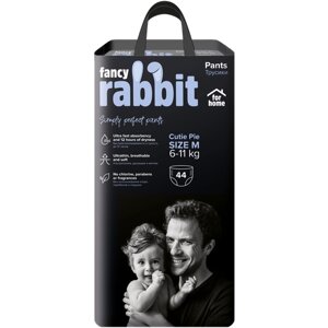 Трусики-подгузники Fancy Rabbit for home, 6-11 кг, М, 44 шт