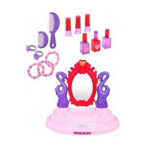 Туалетный столик Наша игрушка Стилист 613718, розовый/фиолетовый