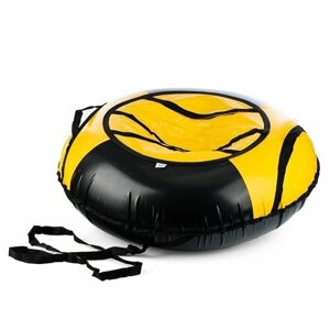 Тюбинг Belon Санки-ватрушка, серия "Спорт", 120 см, черно-желтая, в пакете (СВ-005-Т1/шмель)