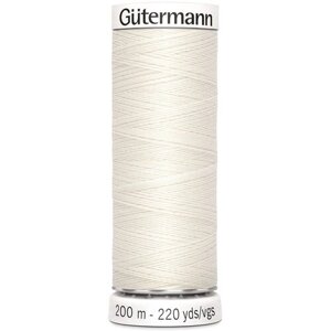 Универсальные нити Gutermann Sew-All премиального качества 100/200 цвет молочный 001