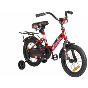 Велосипед 2-х колесный с доп. колесами, красный/черный, арт IT106116