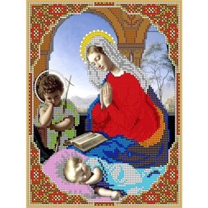 Вышивка бисером иконы Дева Мария Молится 19*24 см