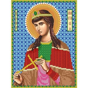 Вышивка бисером иконы Святая Мученица Анастасия 19*24 см