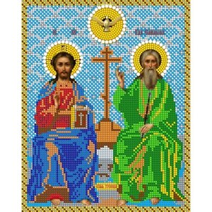 Вышивка бисером иконы Святая Троица 19*24 см