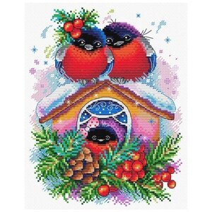 Жар-птица Набор для вышивания Зимний домик 23 х 18 см (М-440) разноцветный