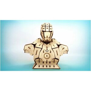 Железный Человек Iron Man - 16х10х16см - Сборная деревянная модель