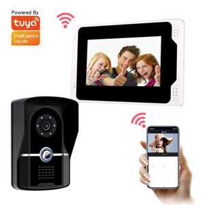 1080P Wi-Fi Smart Video Doorbell с 7-дюймовым сенсорным экраном EU Plug APP Дистанционный Просмотр обнаружения движения