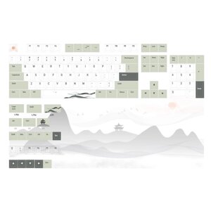 127 клавиш, китайский внешний замок, набор колпачков PBT для ключей XDA Profile, сублимационные колпачки для клавиатур М