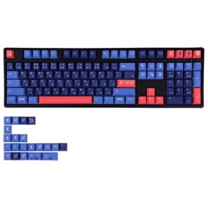 129 клавиш Розовый / набор синих колпачков Cherry Profile PBT сублимационные японские индивидуальные колпачки для клавиа