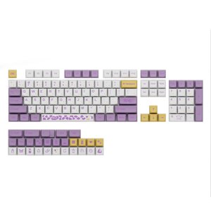 131 Keys Taro Milk PBT Keycap Set XDA Profile Sublimation Japanese Custom Keycaps для клавиатур Механический