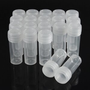 20 шт. 5 мл химический пластиковый тест Трубка флаконов с герметичными крышками упаковка контейнера