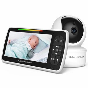 5-дюймовая видеокамера Baby Монитор с камера Дистанционный PTZ-просмотр Автоматическое инфракрасное ночное видение Двуст