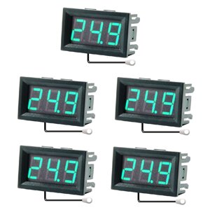 5 шт. 0,56 дюймов Mini Digital LCD Комфортная температура в помещении Датчик Измеритель Монитор Термометр с кабелем 1M -