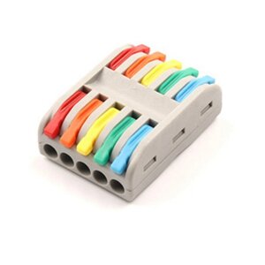 5 Вход 5 Выход Colorful Быстрый Провод Коннектор Клеммные колодки Универсальный компактный кабельный разветвитель для LE