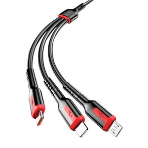 66 Вт USB-A к iP/Type-C/кабель Micro USB для быстрой зарядки и передачи данных Медь Core Line 1,2 м/1,8 м длиной для Hua